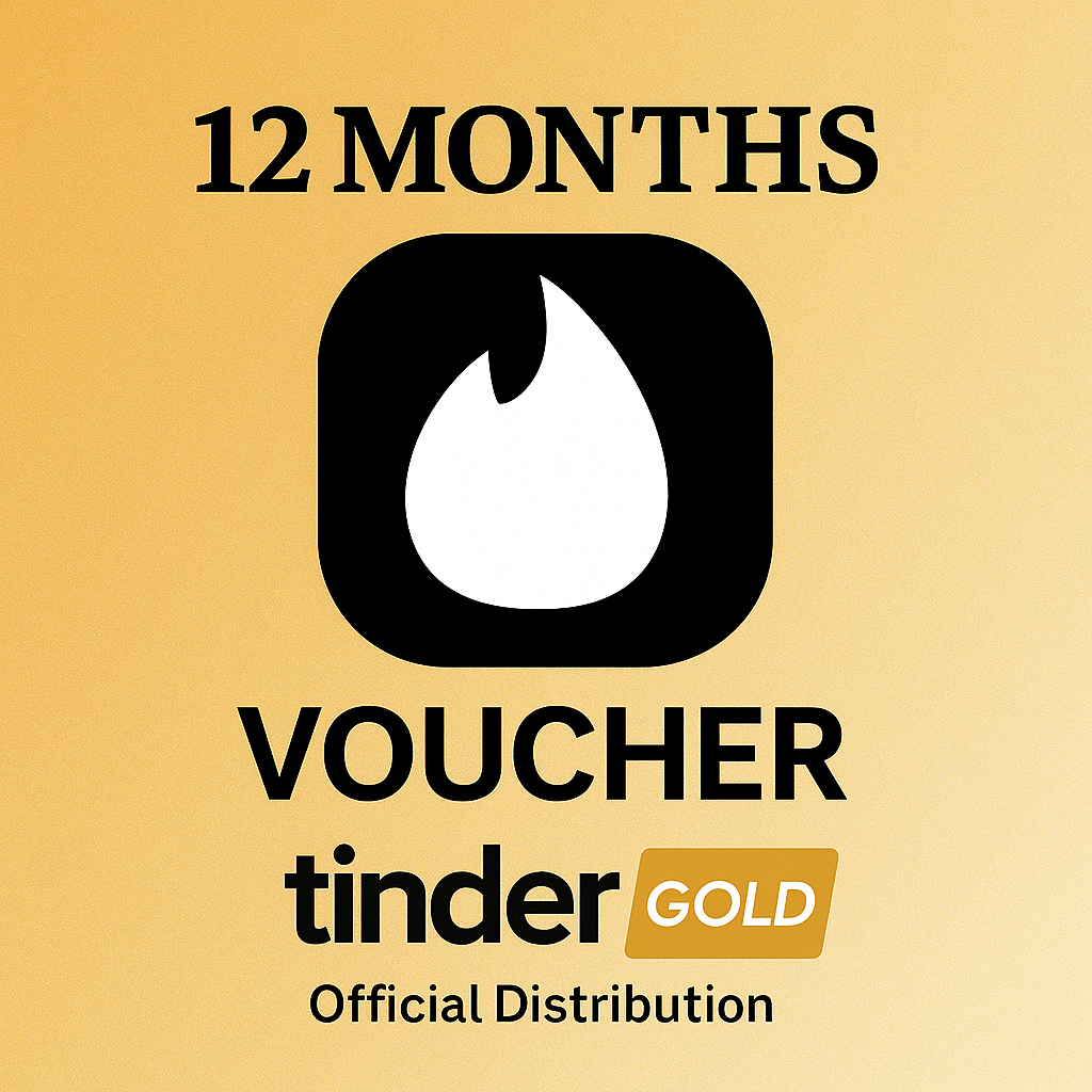 TINDER GOLD 12 MONTHS CODE 24/7 VOUCHER