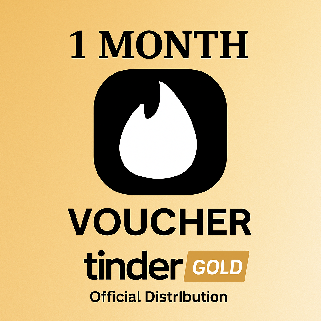 TINDER GOLD 1 MONTH CODE 24/7 VOUCHER