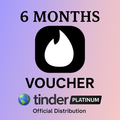TINDER PLATINUM 6 MONTHS CODE 24/7 VOUCHER