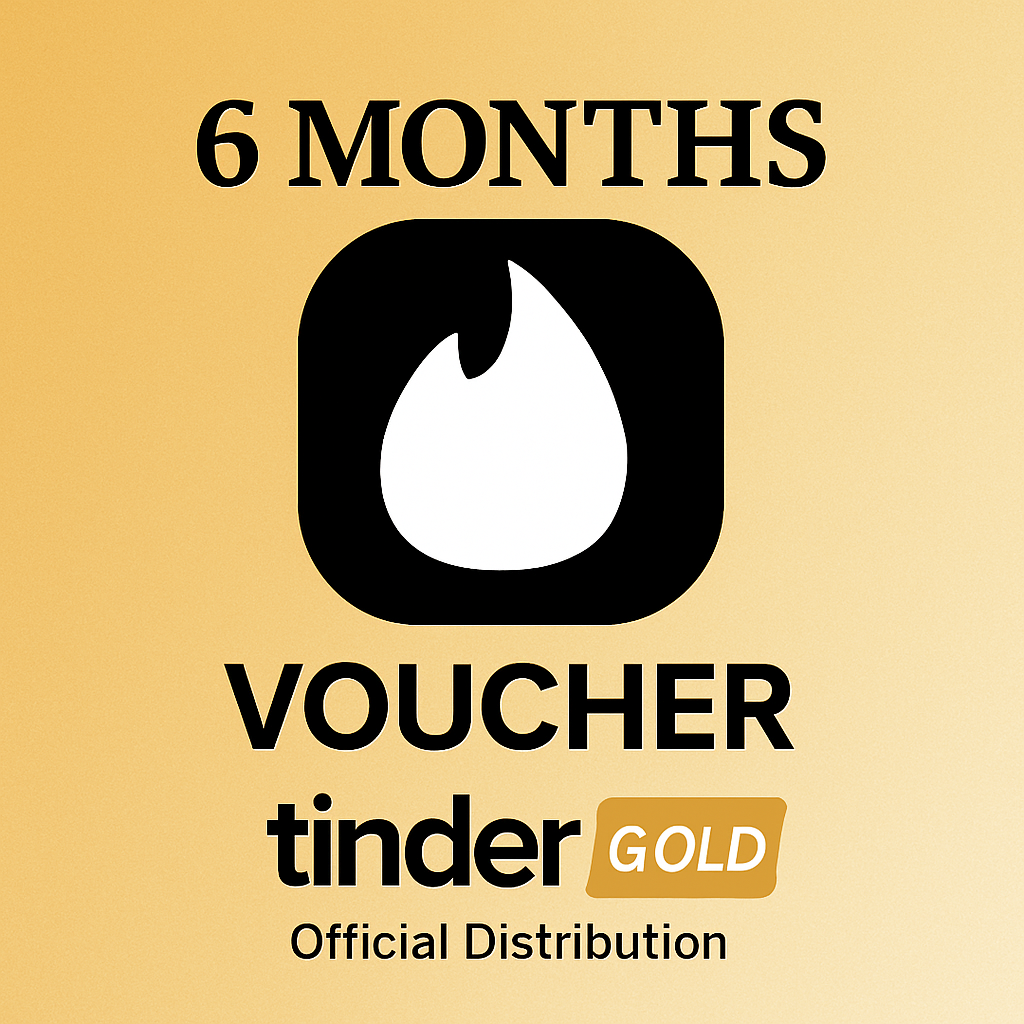 TINDER GOLD 6 MONTHS CODE 24/7 VOUCHER