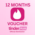 TINDER PLUS 12 MONTHS CODE 24/7 VOUCHER